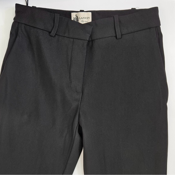 LANVIN Women’s Stretch Straight Cigarette Pants Black Size 38 (S) - Picture 3 of 11